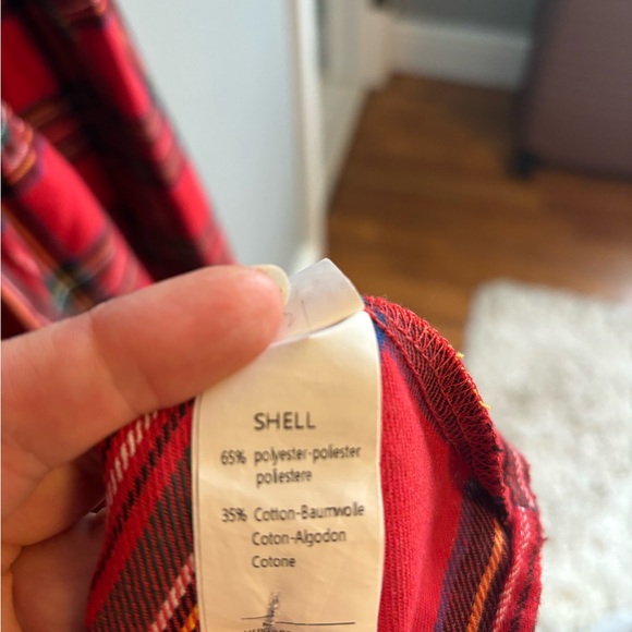 Red Plaid Cotton-Blend maxi skirt - Picture 3 of 5